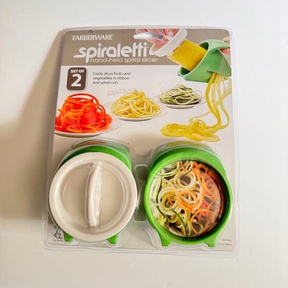 Farberware Spiraletti Vegetable Set of 2 Hand Held Spiral Veggie Slicer NWT - Picture 7 of 11